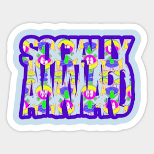 Socially Awkward Martian Sticker